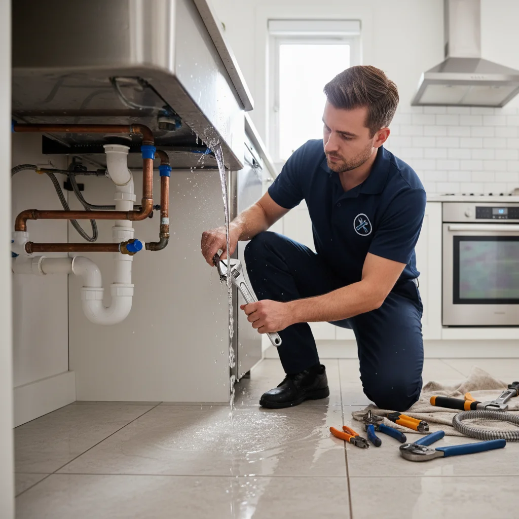 San Diego homeowner reviewing a written estimate with a licensed plumber