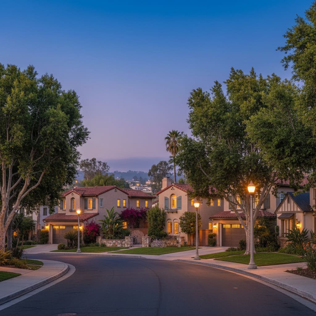 San Diego County neighborhood street
